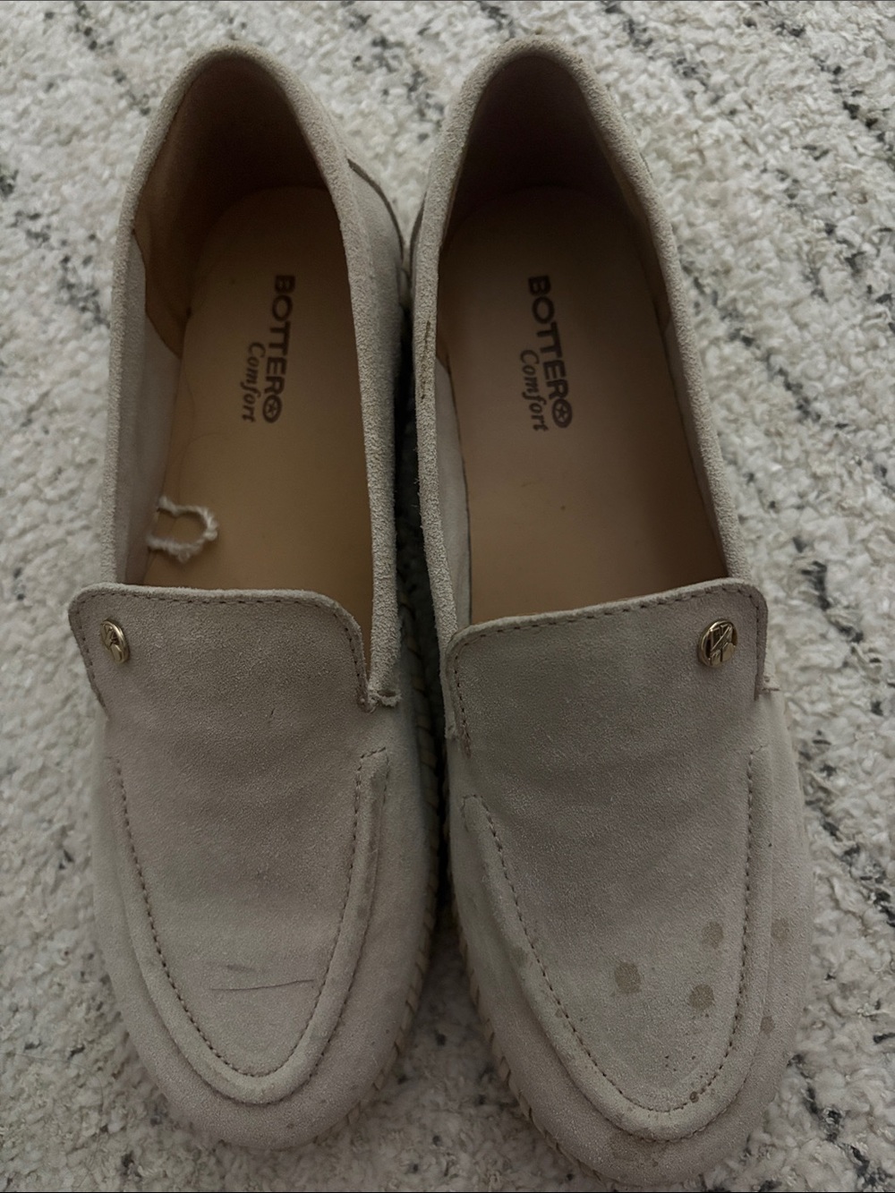 Comfort Men’s Suede Loafers in Light Taupe